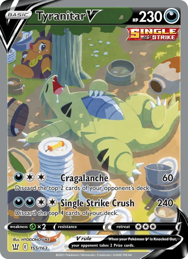 Tyranitar V 155/163 Battle Styles Pokémon card