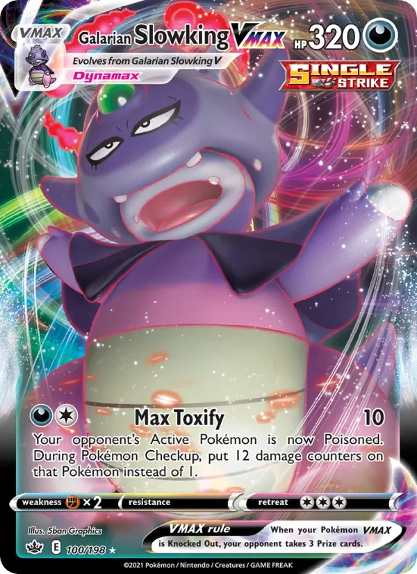 Galarian Slowking VMAX 100/198 Chilling Reign Pokémon card