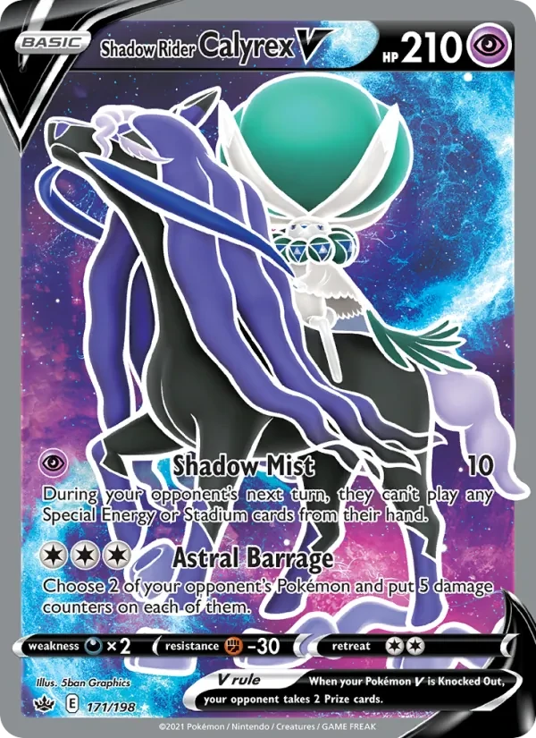 Shadow Rider Calyrex V 171/198 Chilling Reign Pokémon card
