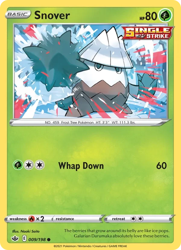 Snover 9/198 Chilling Reign Pokémon Karte