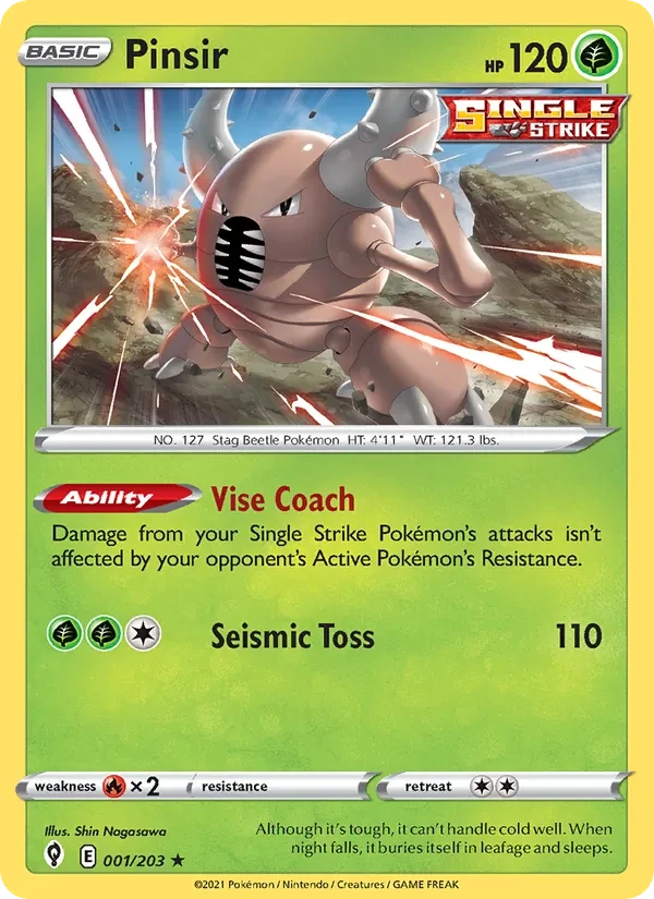Pinsir 1/203 Evolving Skies Pokémon card