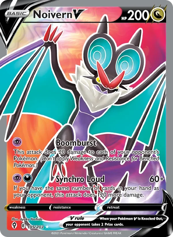 Noivern V 195/203 Evolving Skies Pokémon Karte
