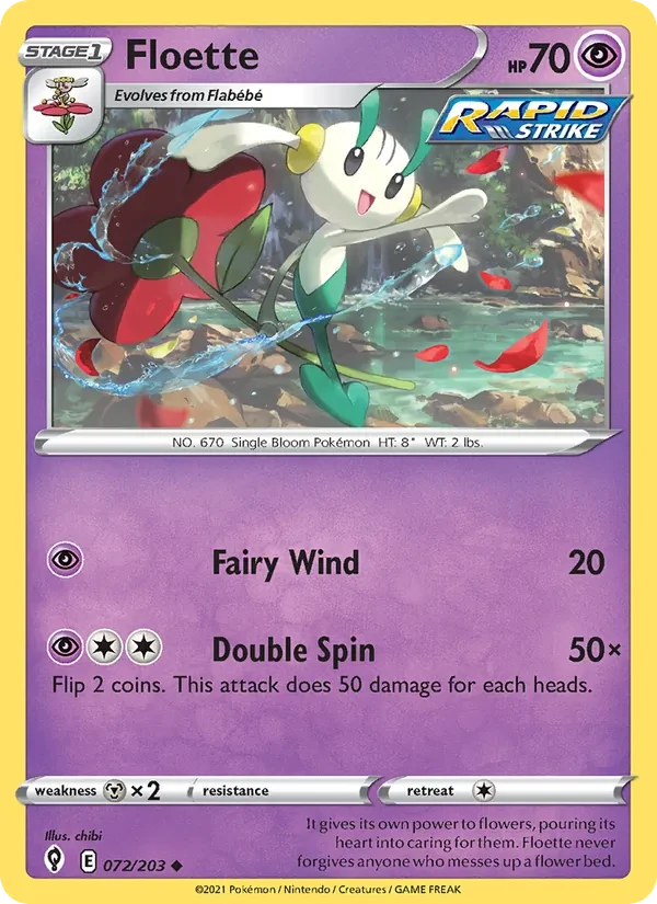 Carta Pokémon Floette 72/203 Evolving Skies