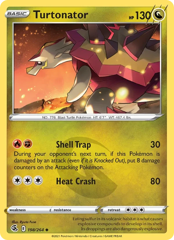 Turtonator 198/264 Fusion Strike Pokémon card