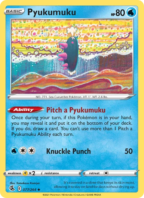 Pyukumuku 77/264 Fusion Strike Pokémon card