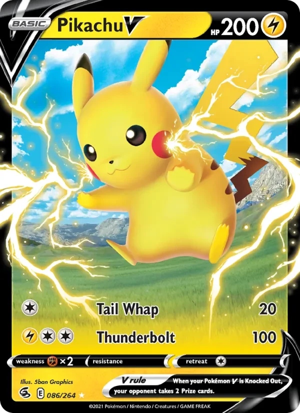 Pikachu V 86/264 Fusion Strike Pokémon card