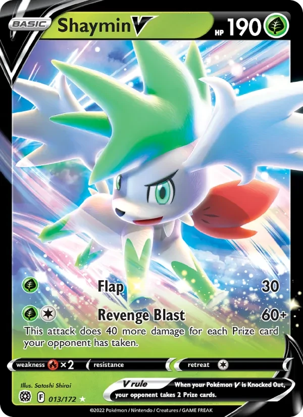 Shaymin V 013/172 Brilliant Stars Pokémon card