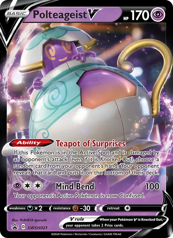 Carta Pokémon Polteageist V SWSH021 SWSH Black Star Promos