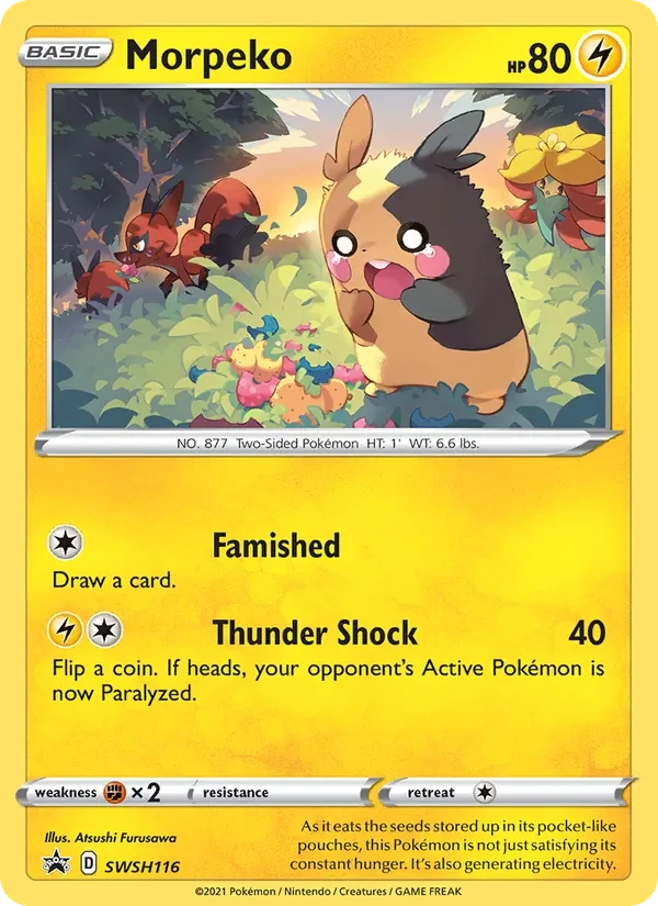 Carte Pokémon Morpeko SWSH116 SWSH Black Star Promos