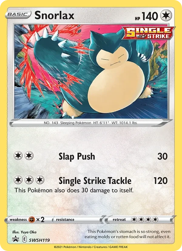 Snorlax SWSH119 SWSH Black Star Promos Pokémon kaart