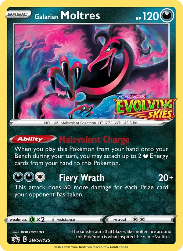 Galarian Moltres SWSH125 SWSH Black Star Promos Pokémon card