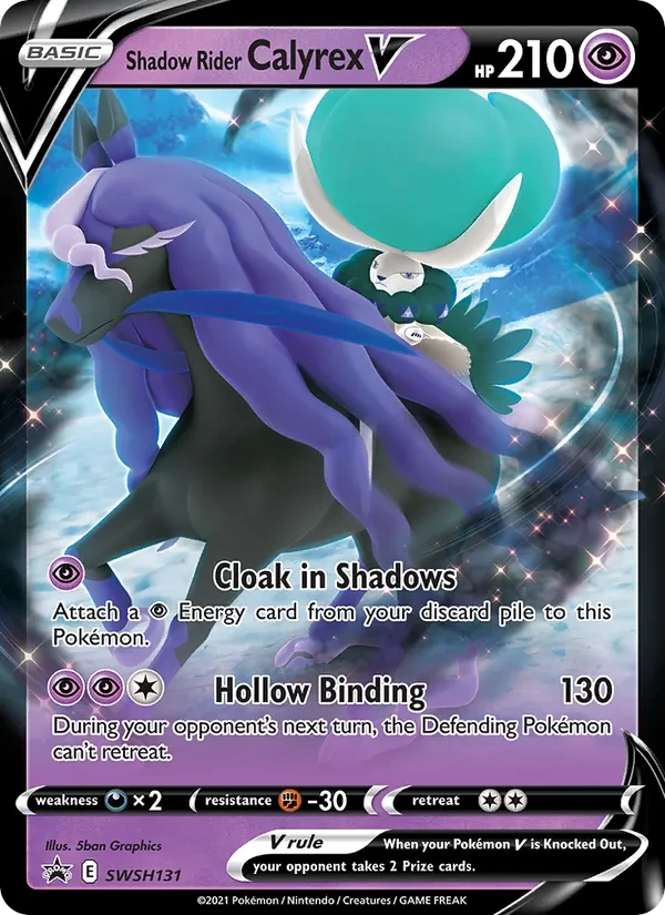 Shadow Rider Calyrex V SWSH131 SWSH Black Star Promos Pokémon Karte