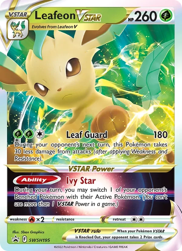 Leafeon VSTAR SWSH195 SWSH Black Star Promos Pokémon Karte