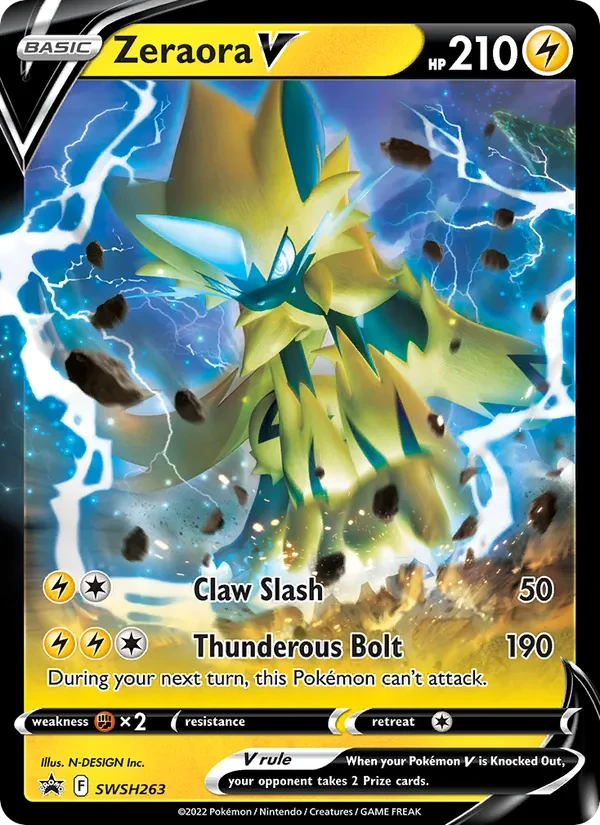 Zeraora V SWSH263 SWSH Black Star Promos Pokémon kaart