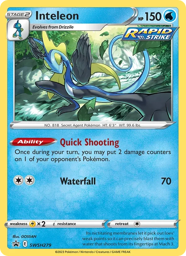 Inteleon SWSH279 SWSH Black Star Promos Pokémon Karte