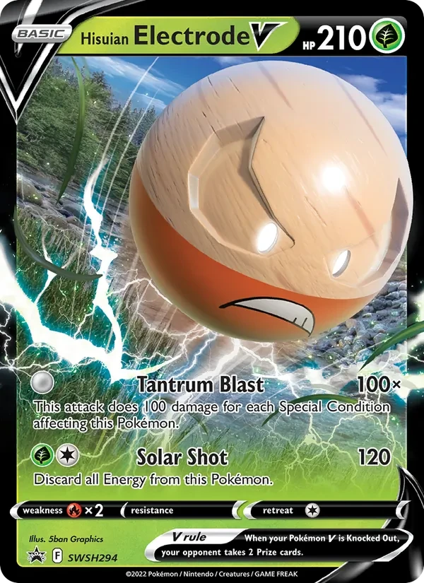 Hisuian Electrode V SWSH294 SWSH Black Star Promos Pokémon Karte