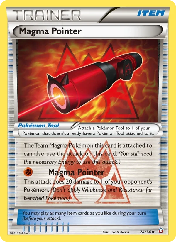 Magma Pointer 24/34 Double Crisis Pokémon card