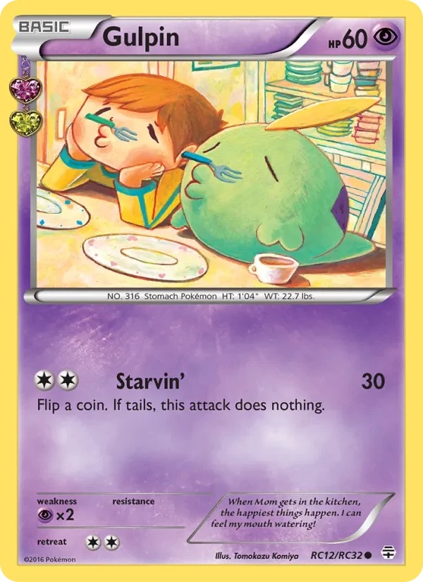 Gulpin RC12 Generations Pokémon card