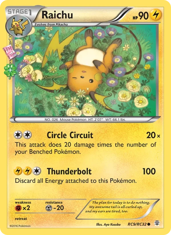 Raichu RC9 Generations Pokémon card