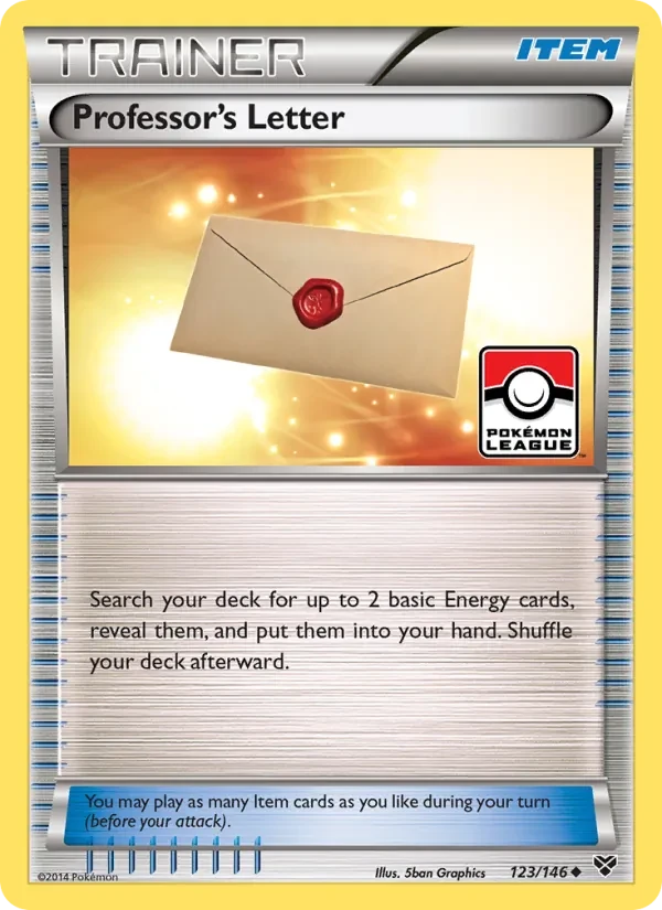 Professor's Letter 123/146 XY Pokémon card