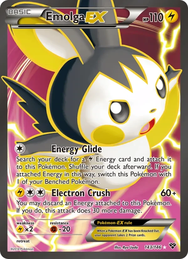 Emolga EX 143/146 XY Pokémon card
