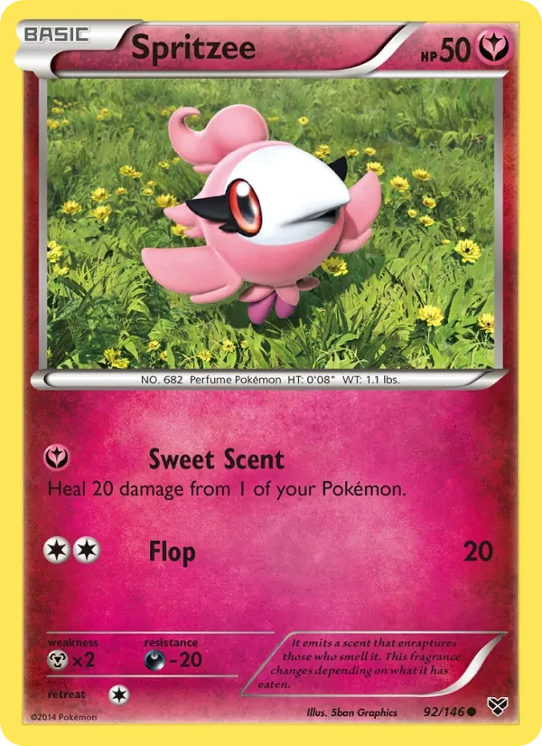 Spritzee 92/146 XY Pokémon card