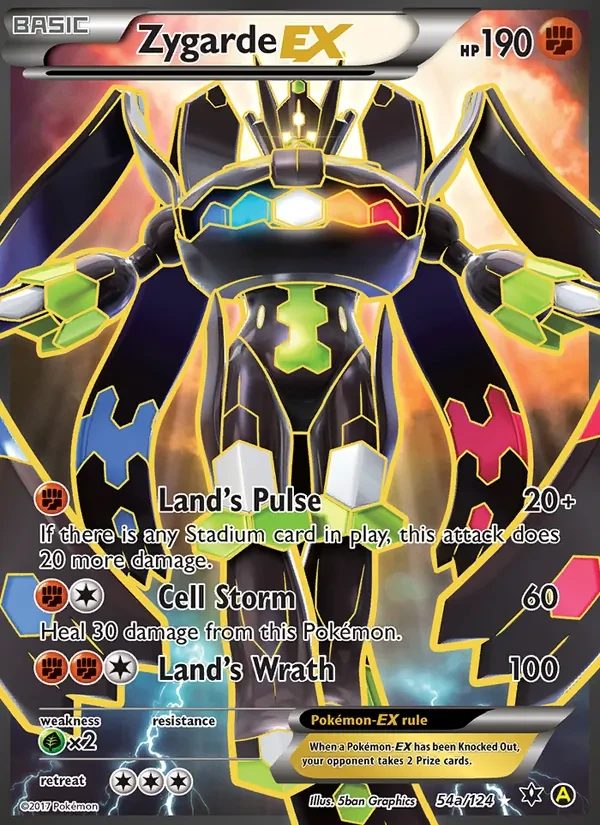 Zygarde EX 54a Fates Collide Pokémon Karte