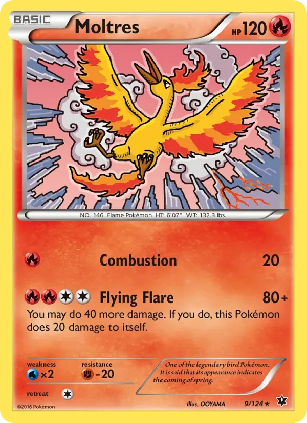 Carta Pokémon Moltres 9/124 Fates Collide