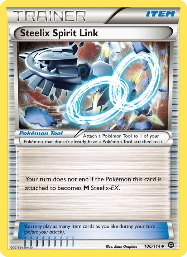 Carta Pokémon Steelix Spirit Link 106/114 Steam Siege