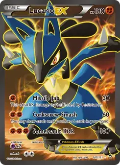 Lucario EX 107/111 Furious Fists Pokémon card