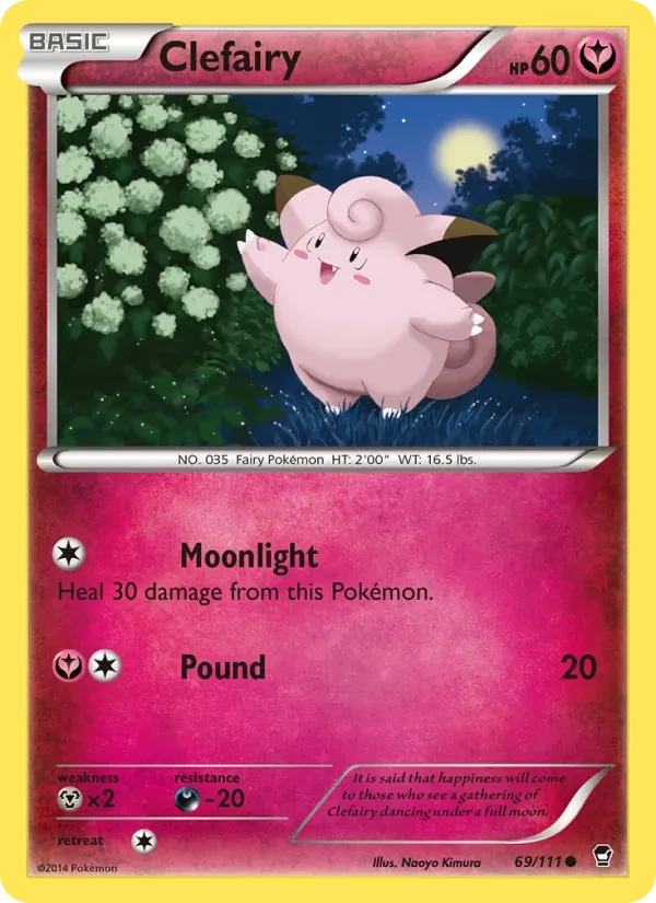 Clefairy 69/111 Furious Fists Pokémon card