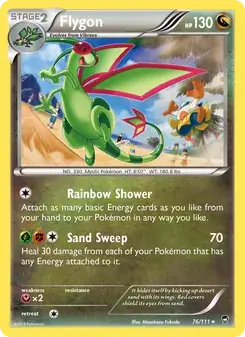 Flygon 76/111 Furious Fists Pokémon card