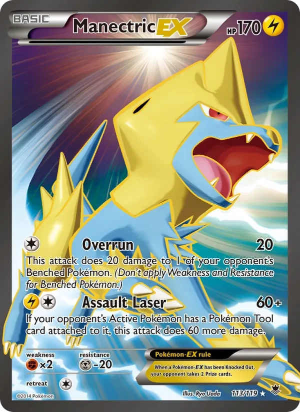 Manectric EX 113/119 Phantom Forces Pokémon card