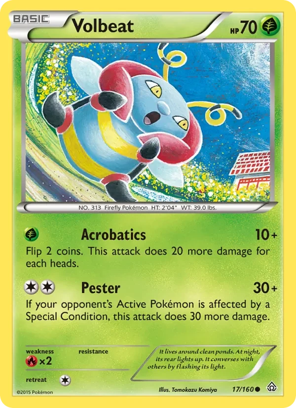 Volbeat 17/160 Primal Clash Pokémon card