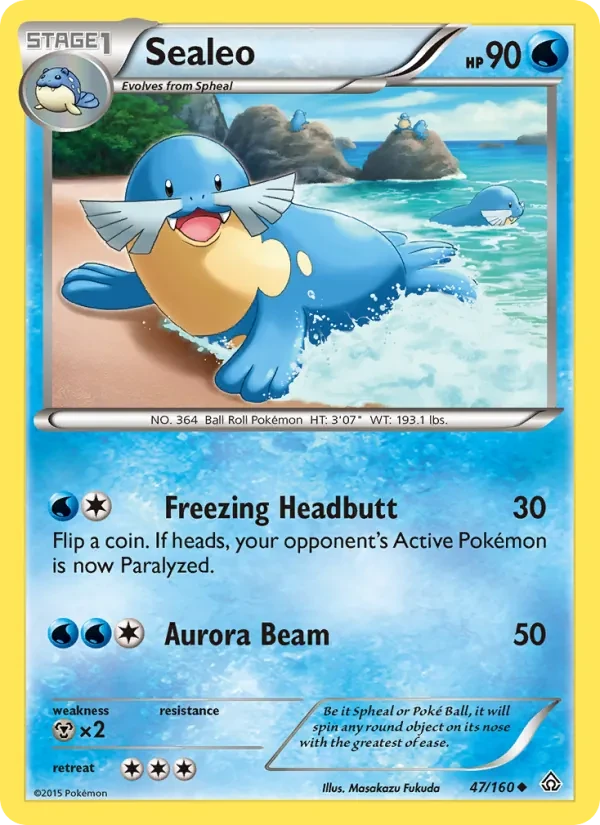 Sealeo 47/160 Primal Clash Pokémon Karte