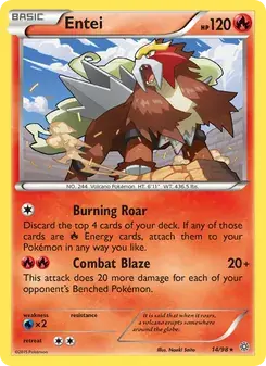 Entei 14/98 Ancient Origins Pokémon card