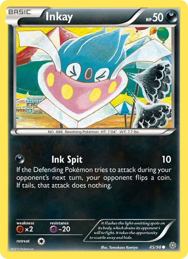 Inkay 45/98 Ancient Origins Pokémon card