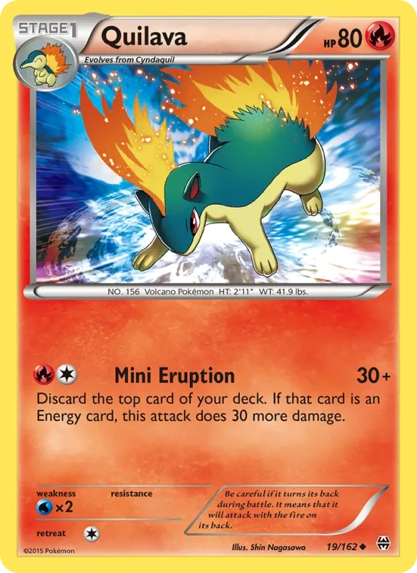 Quilava 19/162 BREAKthrough Pokémon card