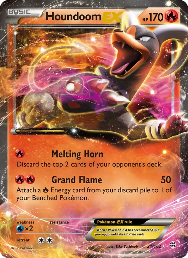 Houndoom EX 21/162 BREAKthrough Pokémon card