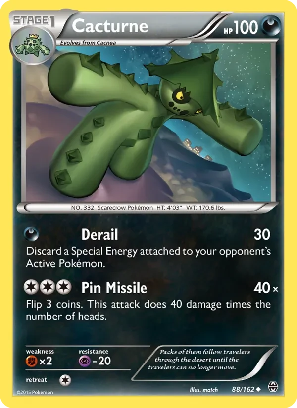 Cacturne 88/162 BREAKthrough Pokémon card