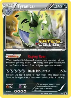Tyranitar XY130 XY Black Star Promos Pokémon card