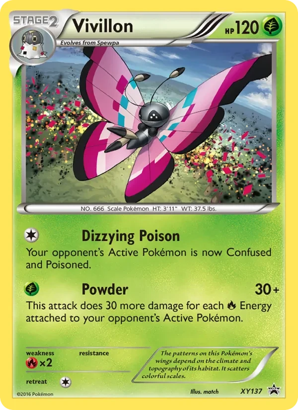 Carte Pokémon Vivillon XY137 XY Black Star Promos