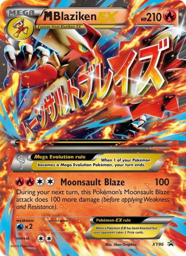 Carta Pokémon M Blaziken EX XY86 XY Black Star Promos